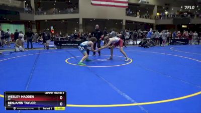 150 lbs Champ. Round 2 - Wesley Madden, OK vs Benjamin Taylor, AR