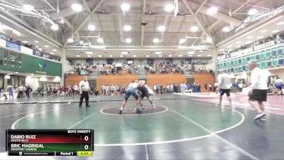 190 lbs Cons. Round 2 - Eric Madrigal, Newport Harbor vs Dario Ruiz, South Hills