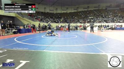 96 lbs Round Of 16 - Kendalynn Wilde, Tonkawa vs Brayleigh Cooper, Shelton Wrestling Academy