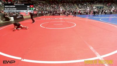 66 lbs Round Of 16 - Arya Carter, Bartlesville Wrestling Club vs Blair Halsted, Sebolt Wrestling Academy
