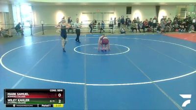 141 lbs Cons. Semi - Mark Samuel, Roanoke College vs Wiley Kahler, Lycoming College