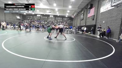 285 lbs Champ. Round 1 - Alexander Carmona, Golden West vs Ricardo Perez Morales, Reedley