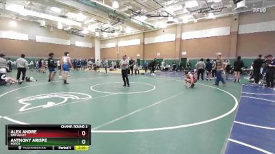 138 lbs Champ. Round 3 - Alex Andre, Simi Valley vs Anthony Arispe, Norco