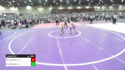 95 lbs Consi Of 8 #1 - Bentley Cormany, NorCal Elite vs Kenneth Richards, Bulldog Wrestling Club