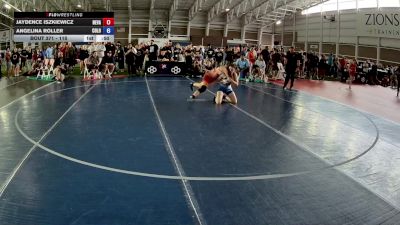 115 lbs Cons. Round 2 - Jaydence Iszkiewicz, Nevada vs Angelina Roller, Colorado