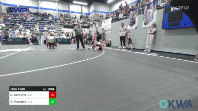 40 lbs Semifinal - Riley Tarwater, Eufaula Ironheads Wrestling Club vs Asher Marquez, Carl Albert