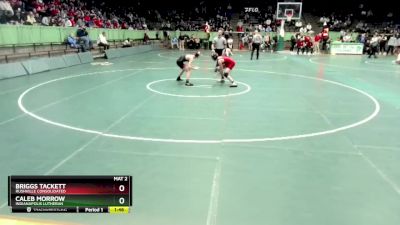 106 lbs Quarterfinal - Caleb Morrow, Indianapolis Lutheran vs Briggs Tackett, Rushville Consolidated