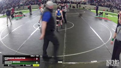 100 lbs Quarterfinal - Pyrsaeah Augustine, Reed vs Kaydyn Brooks, Centennial