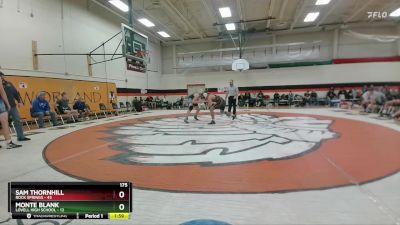 175 lbs Round 4 (6 Team) - Sam Thornhill, Rock Springs vs Monte Blank, Lovell High School