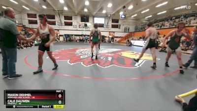 190 lbs Round 3 (6 Team) - Cale Dauwen, Pinedale vs Mason Dehmel, Worland High School