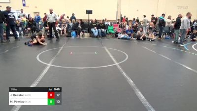 75 lbs Rr Rnd 1 - Jace Beaston, Tri State Hammers K-4 vs Marino Pawlos, Undisputed K-4