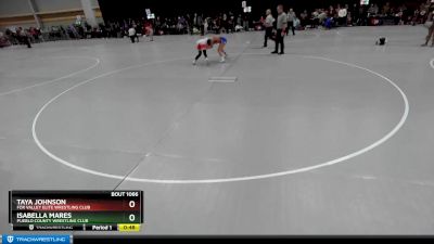 121 lbs Quarterfinal - Taya Johnson, Fox Valley Elite Wrestling Club vs Isabella Mares, Pueblo County Wrestling Club