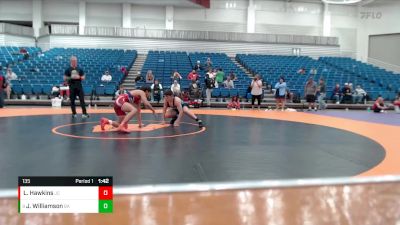 135 lbs Cons. Round 7 - Justin Williamson, Mount Carmel vs LT Hawkins, Region Wrestling Academy