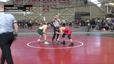 165 lbs Semifinal - Chase Anestis, Plymouth State vs CJ Christopher Shea, Wesleyan (CT)