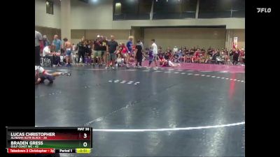 116 lbs Round 2 (8 Team) - Lucas Christopher, Alabama Elite Black vs Braden Gress, Gulf Coast WC