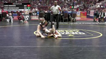 114 lbs First Round - Gabe Oberheim, Montgomery vs Cody Householder, Brookville