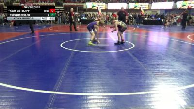 130 lbs Cons. Round 2 - Clay Getzlaff, Coyote Wrestling Club vs Trevor Keller, Laurel Matburners
