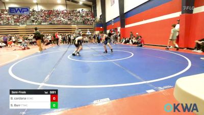 105 lbs Semifinal - Bashlin Cardona, Dark Cloud Wrestling Club vs Silas Burr, Team Tulsa Wrestling Club