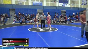 220 lbs Quarterfinals (8 Team) - Brady Jones, East Central vs Zander Paden, Mishawaka