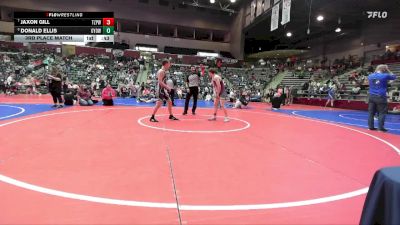 138 lbs 3rd Place Match - Jaxon Gill, Team Zulpo Perryville Wrestling vs Donald Ellis, Gentry Youth Organization Wrestling