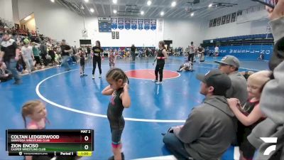 56 lbs Cons. Round 3 - Zion Enciso, Casper Wrestling Club vs Coltan Ledgerwood, Saratoga Wrestling Club