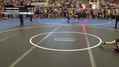50 lbs Quarterfinal - Gianna Dunbar, Barberton Lady Magics vs Kinslee Greene, Lake Catholic