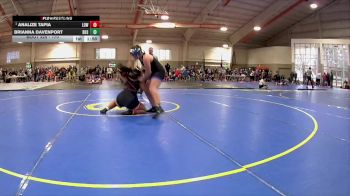 170 lbs Champ. Round 2 - Analize Tapia, Lowell (Girls) vs Brianna Davenport, Defiance High School