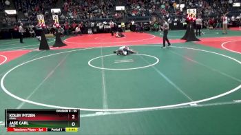 55 lbs Cons. Round 1 - Jase Carl, CBA3 vs Kolby Pitzen, FFWA