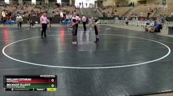 85 lbs Quarterfinal - Beckham Elliott, Wildcats Wrestling vs William Cothran, Iron Knights