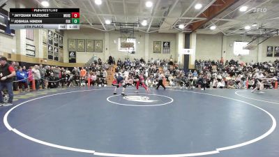 190 lbs 5th Place - Jayquan Vazquez, Mount Greylock vs Joshua Hindin, Foxborough