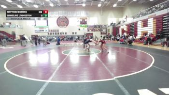 130 lbs 5th Place Match - Mattisin Bidiman, Homedale vs Emmeline Livingston, LaGrande