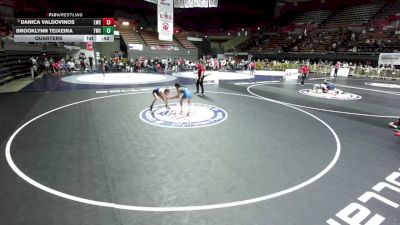 81 lbs Quarters - Danica Valdovinos, Legacy Wrestling Center vs Brooklynn Teixeira, Turlock Wrestling Club