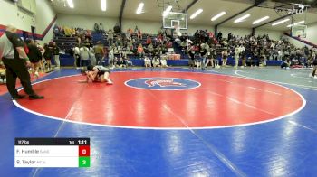 117 lbs Semifinal - Faith Humble, Sand Springs JH (SS) vs Brinlee Taylor, McAlester Youth Wrestling