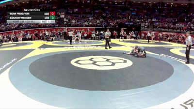 D2-113 lbs Quarterfinal - Dom Prosperi, Canton South vs Colton Wenger, Clear Fork