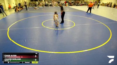 65 lbs Semis (4 Team) - Chase Suter, LSH (LeSueur/Henderson) vs Cooper Borland, Bemidji