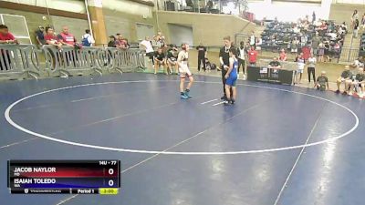 77 lbs Quarterfinal - Jacob Naylor, MD vs Isaiah Toledo, WA