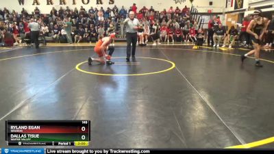 145 lbs Cons. Semi - Dallas Tisue, Wapsie Valley vs Ryland Egan, Waukon