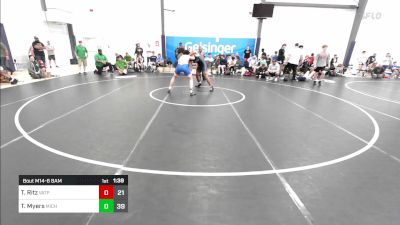 190 lbs Quarterfinal - Tyler-Nicholas Ritz, Virginia Team Predator vs Trey Myers, Michigan Grapplers