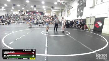 138 lbs 5th Place Match - Jacob Owen, Servite vs Richard Kalajyan, Burbank