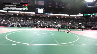 110 lbs Quarterfinal - Drayden Bacon, CWWA vs Danny Johnson, STR1
