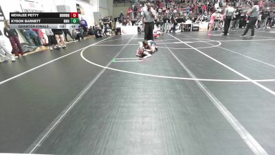 64 lbs Quarterfinal - Nevalee Petty, Skiatook Youth Wrestling vs Kyson Barnett, Morris Wrestling Association