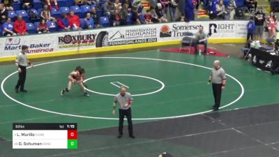 82 lbs Quarterfinal - Leonidas Murillo, Cumberland Valley vs Dominic Schuman, Honesdale