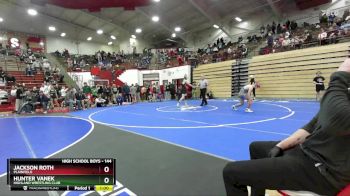 144 lbs Cons. Round 2 - Jackson Roth, Plainfield vs Hunter Vanek, Highland Wrestling Club