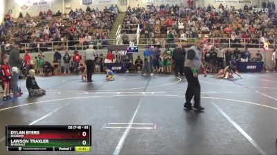 65 lbs Quarterfinal - Dylan Byers, Disabato vs Lawson Traxler, Riverdale