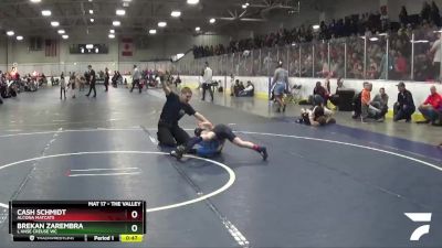 58 lbs Semifinal - Brekan Zarembra, L`Anse Creuse WC vs Cash Schmidt, Alcona Matcats