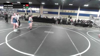 136 lbs Semifinal - Nyla Naugle, Red Mountain WC vs Zoey Pulver, Takedown Express