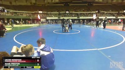 95 lbs Semifinal - Nasir Preston, Flex Wrestling Club vs Jacob Heineman, Poquoson Athletic Association