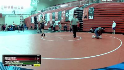 215 lbs Quarterfinal - Michael Boyle, Columbus Bishop Waterson vs John Dixon, Cincinnati LaSalle