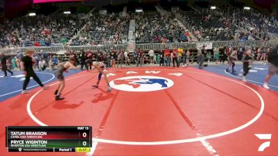 110 lbs Semifinal - Tatum Branson, Camel Kids Wrestling vs Pryce Wiginton, Riverton USA Wrestling