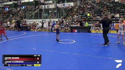 58 lbs Semifinal - Jacob Graber, MN vs Logan Clarendon, CO